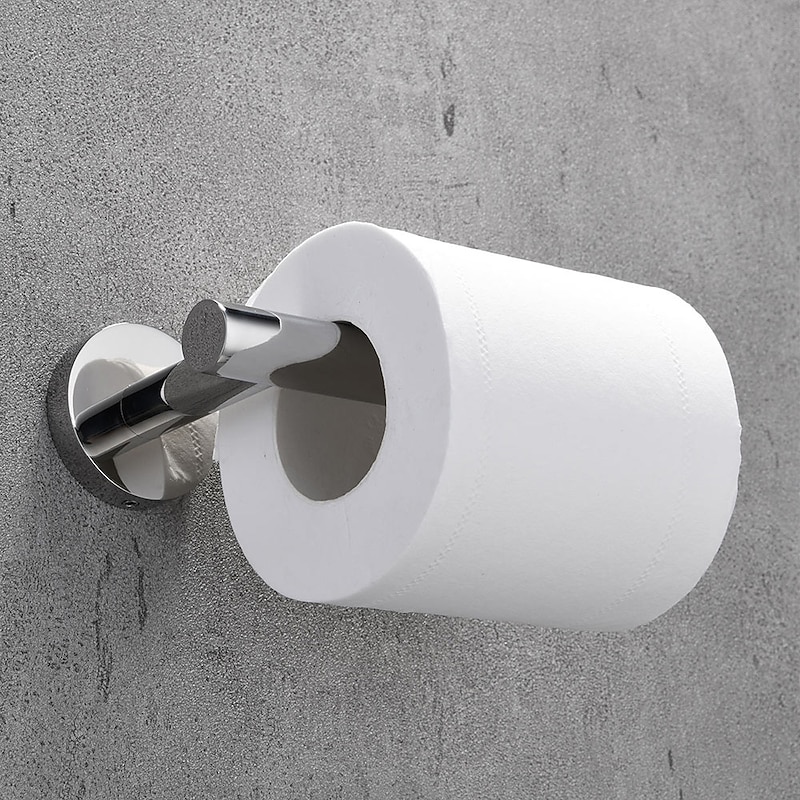 Toilet Paper Holder New Design / Adorable / Creative Contemporary / Modern Stainless Steel + A Grade ABS / Stainless Steel / Metal 1pc - Bathroom Wall Mounted3