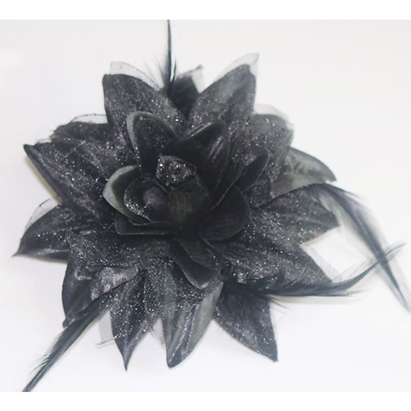 Crystal / Feather / Fabric Crown Tiaras / Hair Combs / Flowers with 1 Piece Wedding / Special Occasion / Party / Evening Headpiece3