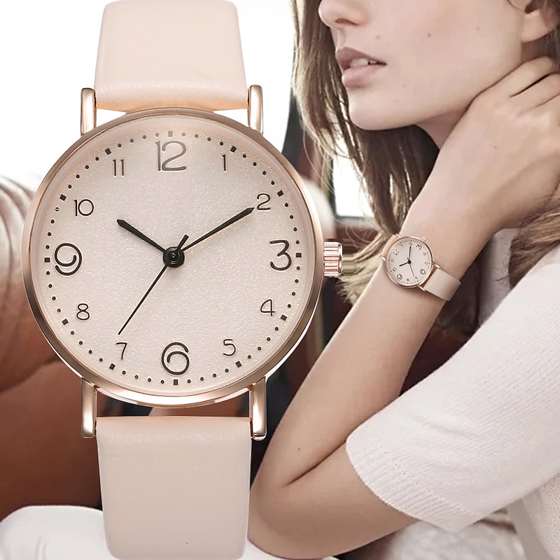 Women Watch Luxury Casual Quartz Alloy Watch Ladies Fashion Stylish Stainless Steel Dial Casual Bracele Leather Wristwatch