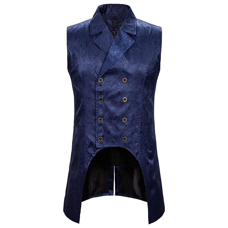 Christmas Vintage Fashion Coat Masquerade Vest Prince Plague Doctor Nobleman Jacquard Jacquard Fancy Dress Men's Royal Steampunk Halloween Carnival Masquerade Event / Party Adults' Vest4