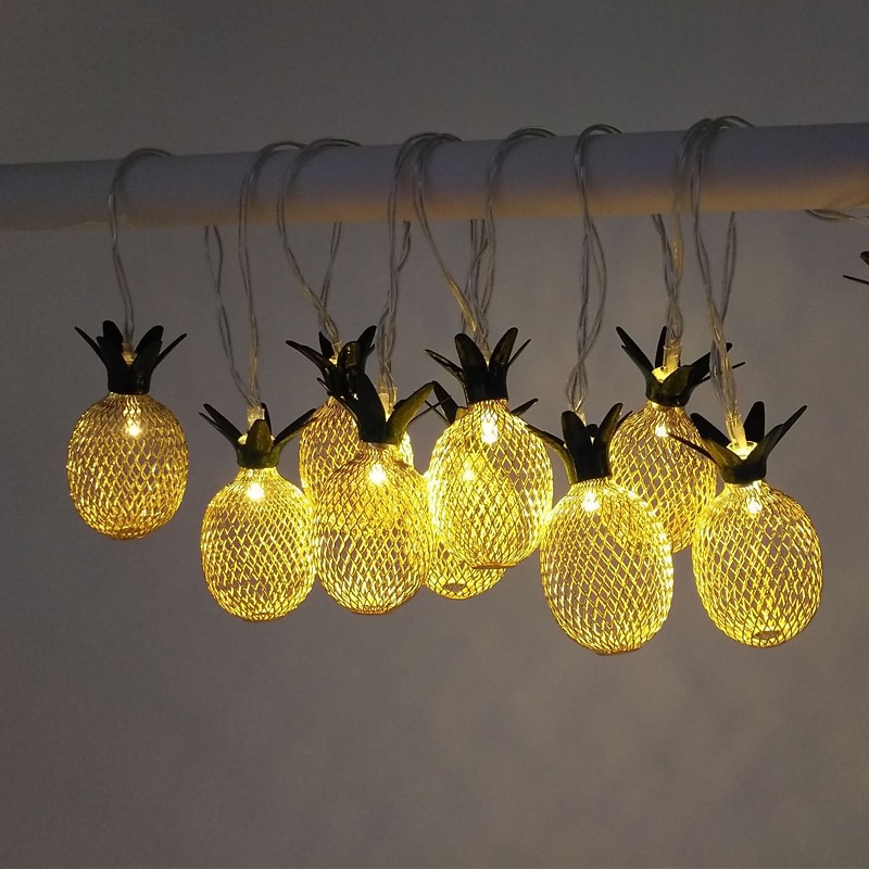 Elegant Wedding Reception Party 3M 20LEDs  Pineapple LED String Lights Creative USB Plug-in Fairy Lights Christmas Wedding Garden Party Family Party Room Valentine's Day Decoration Pendant