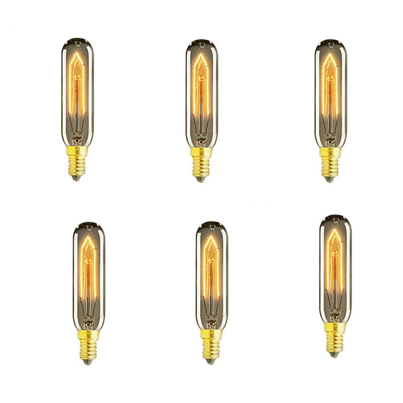 10pcs / 6pcs 40 W E14 T10 Warm White 2200-2700 k Retro / Dimmable / Decorative Incandescent Vintage Edison Light Bulb 220-240 V2