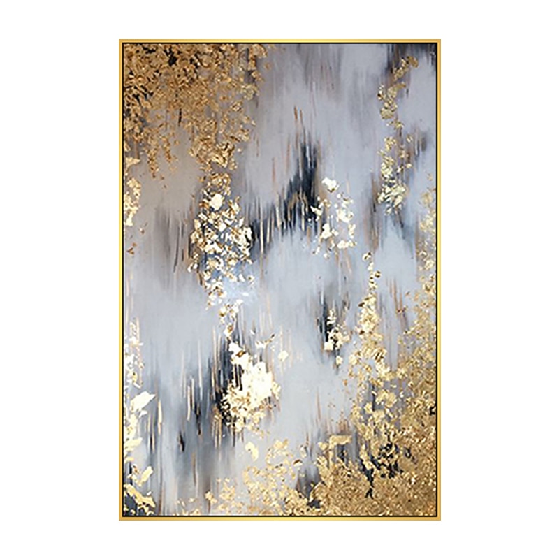 Handmade Oil Painting Canvas Wall Art Decoration Golden and Grey Sailboat for Home Decor Rolled Frameless Unstretched Painting2