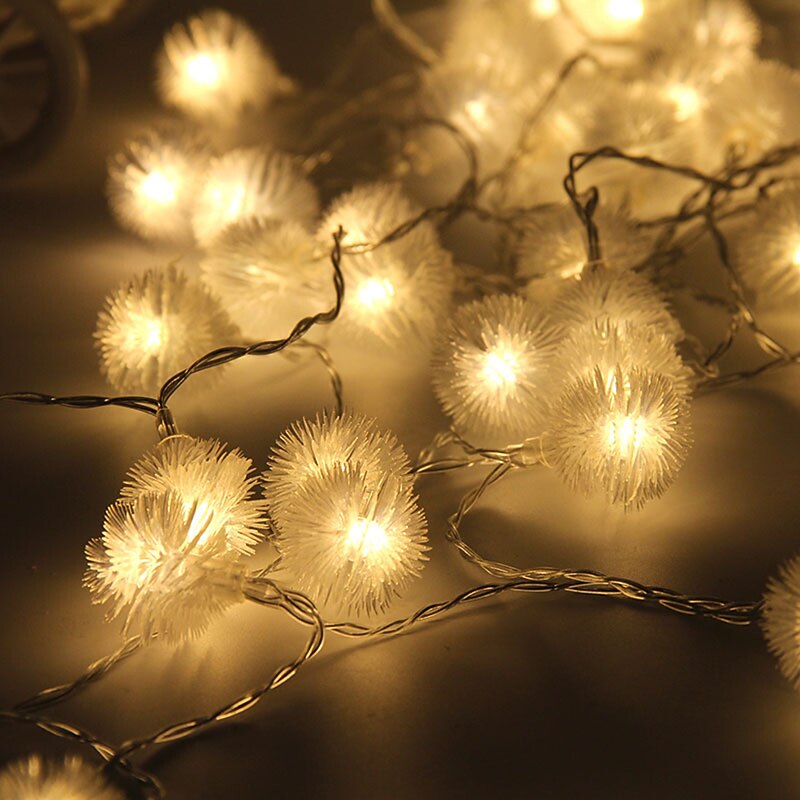Elegant Wedding Reception Party 10m Romantic Dandelion String Lights 100 LEDs Country Style   Warm White RGBWarm Halloween Christmas Party Decorative Garden Lights Wedding 220-240V  1 set4