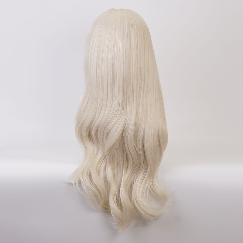 Elsa Cosplay Wigs Women's Middle Part 30 inch Heat Resistant Fiber Curly Blonde Adults' Anime Wig Halloween Wig4