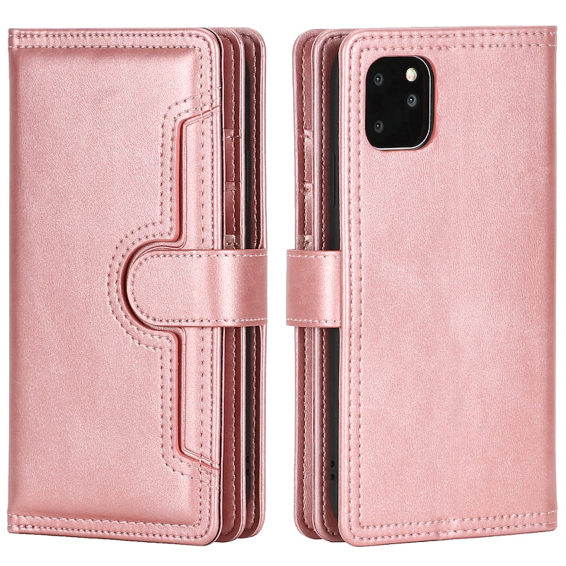 Phone Case For iPhone 17 Pro Max 17 Air 16 15 14 Pro Max Plus 13 12 11 Pro Max Mini Wallet Case Flip Cover with Stand Holder Magnetic Full Body Protective Solid Color PU Leather2