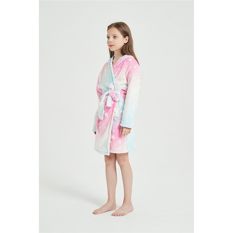 Kid's Color Block Kigurumi Pajamas Bathrobe Unicorn Flying Horse Onesie Pajamas Kigurumi Pajamas Funny Costume For Boys and Girls Christmas Halloween Carnival Cartoon2