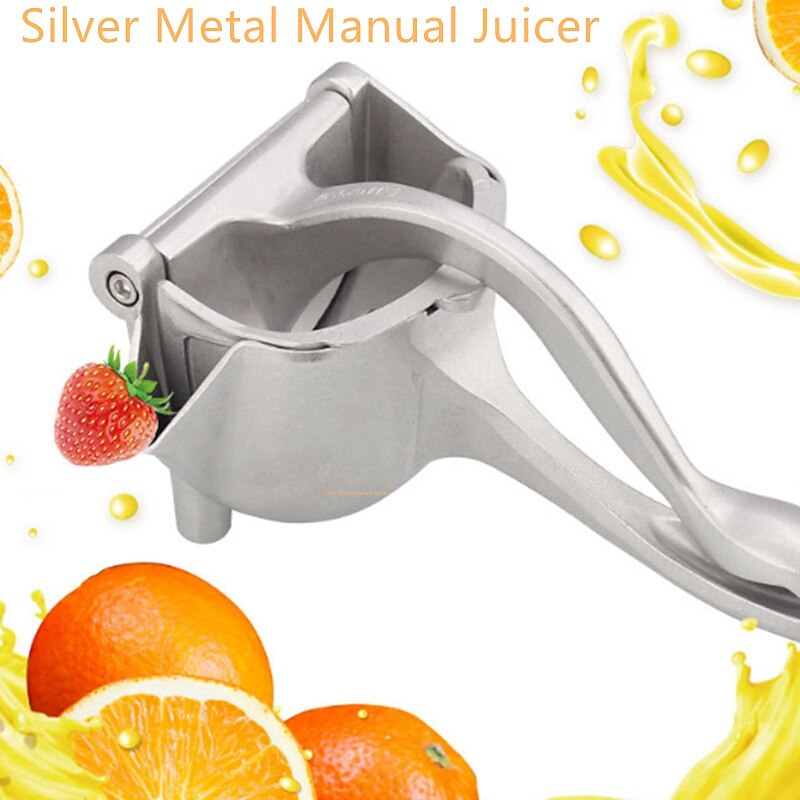 Silver Metal Manual Juicer Fruit Squeezer Juice Lemon Orange Press Household Multifunctional Kitchen Drinkware Supplies4