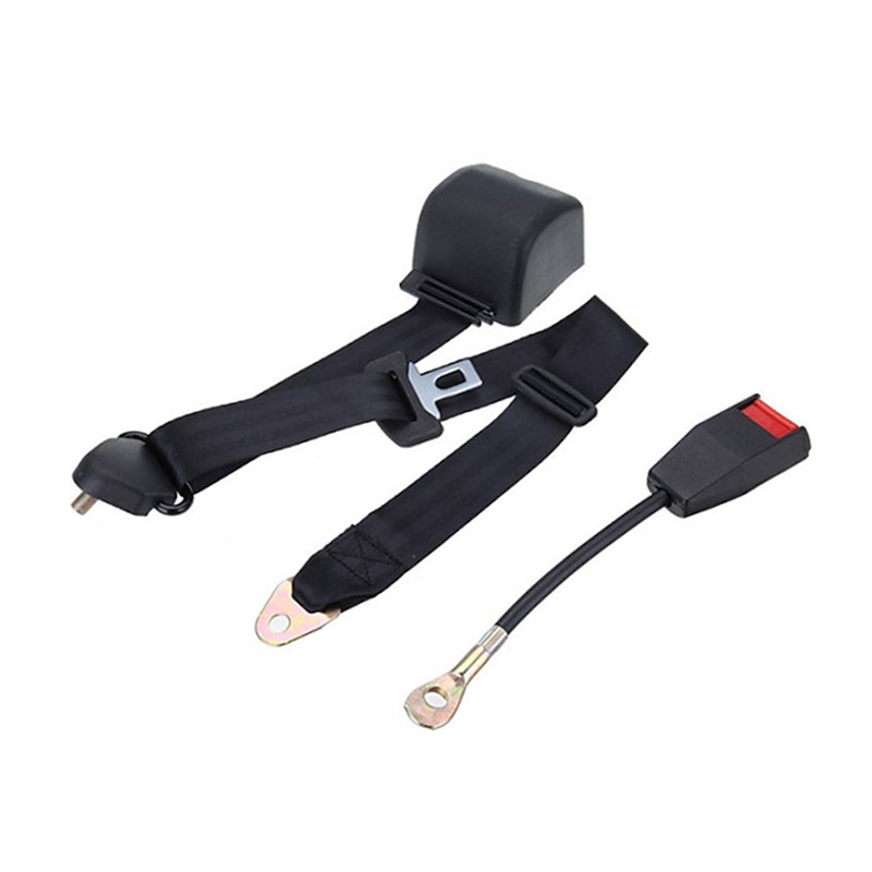 3-Point Adjustable Automatic Seat Belt with Cam Lock, Universal Safety Buckle Clip Retainer for Passenger Protection4