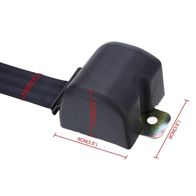 3-Point Adjustable Automatic Seat Belt with Cam Lock, Universal Safety Buckle Clip Retainer for Passenger Protection 5
