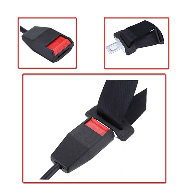 3-Point Adjustable Automatic Seat Belt with Cam Lock, Universal Safety Buckle Clip Retainer for Passenger Protection 8