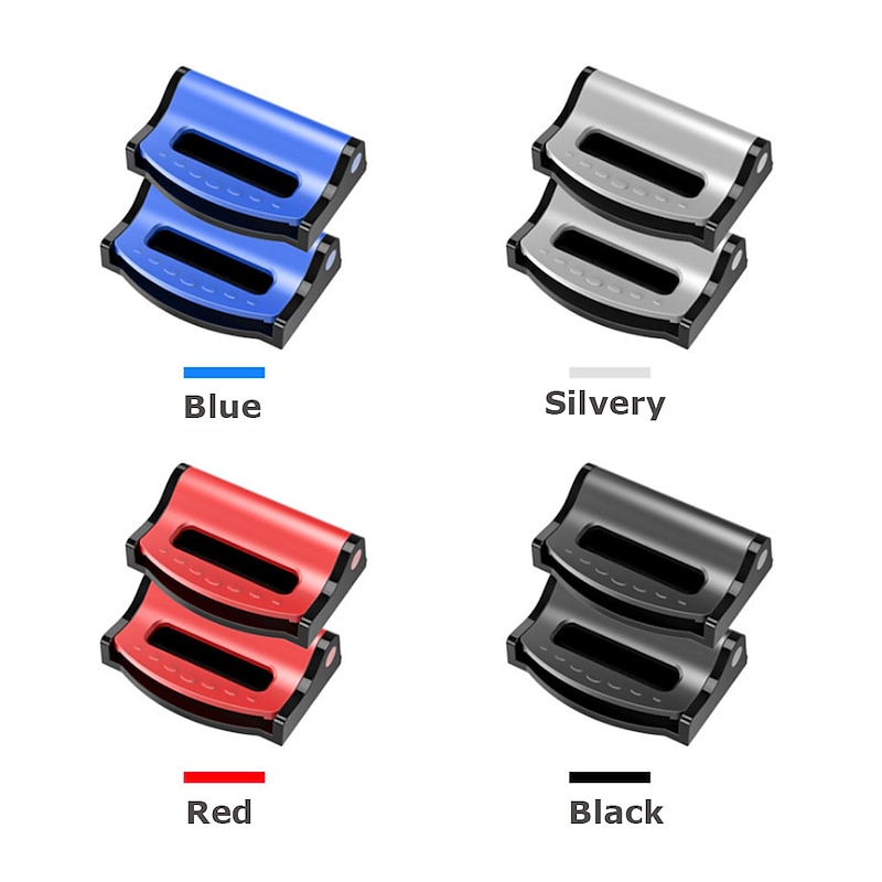 2PCs Car Seat Belt Clips Universal Safety Adjustable Auto Stopper Buckle 4 Colors Car Interior Accessories4