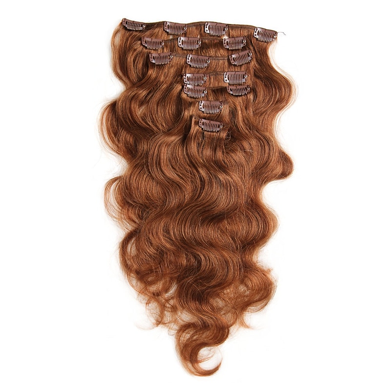 Clip In Hair Extensions Human Hair 7 pieces Pack Body Wave 14-22 inch Hair Extensions2