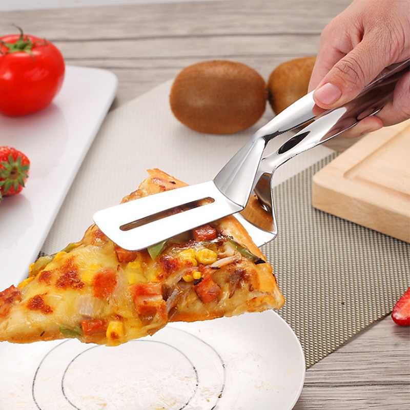 Barbecue Tongs Stainless Steel Fried Steak Shovel Fish Spatula Meat Clips Bread Clamp Kitchen Tools Accessories3