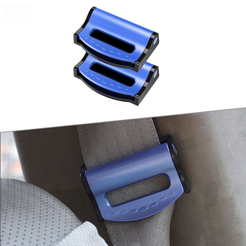 2PCs Car Seat Belt Clips Universal Safety Adjustable Auto Stopper Buckle 4 Colors Car Interior Accessories