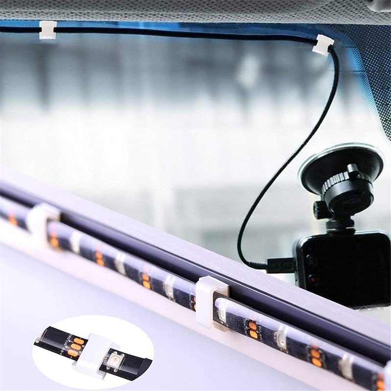 LED Light Strip Connectors 10mm Unwired 4 Pin RGB LED Lights Connectors kit 12 Gapless Connectors 6 L Shape Connectors for SMD 5050 Multicolor LED Strip 5V-24V3