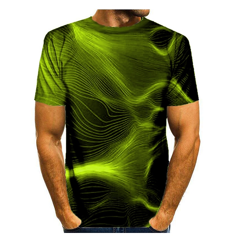 Men's Graphic T Shirt Short Sleeve T shirt Round Neck Shirt Basic Daily Black Yellow Blue Clothing Apparel Normal S M L XL 2XL 3XL3