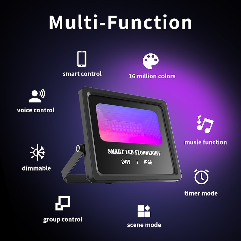 Outdoor APP Outdoor RGB Landscape Bluetooth Floodlight Outdoor Lights Villa Garden Lighting Garden Atmosphere Botanical Wedding Bar Light4