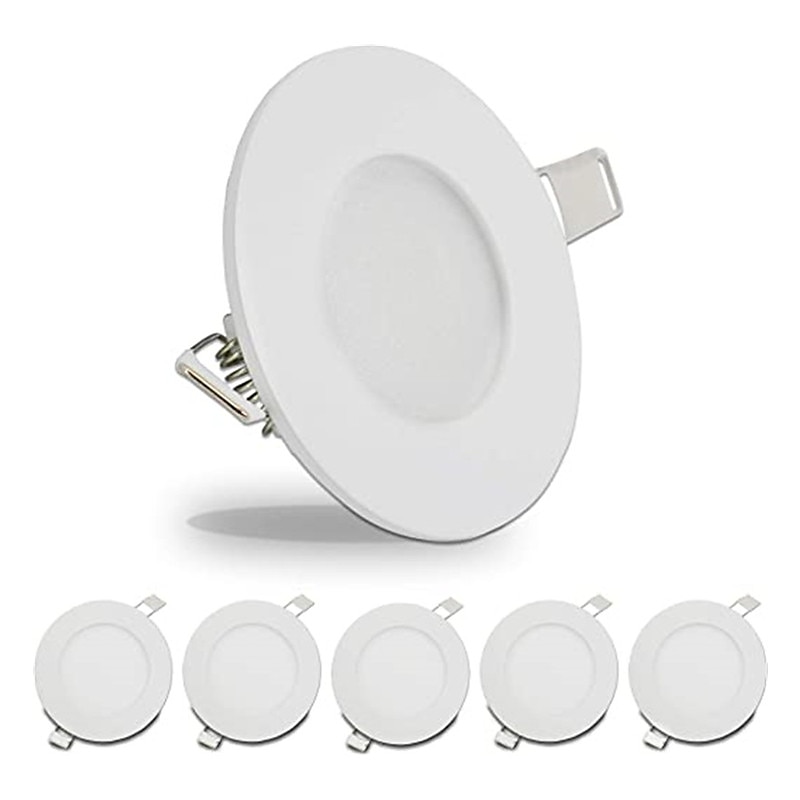 6pcs 4pcs Led Downlights 3W Led Ceiling Light 110V Recessed Down Light Round Led Panel Light 220V LED Spot Light Indoor Lighting - Main Image