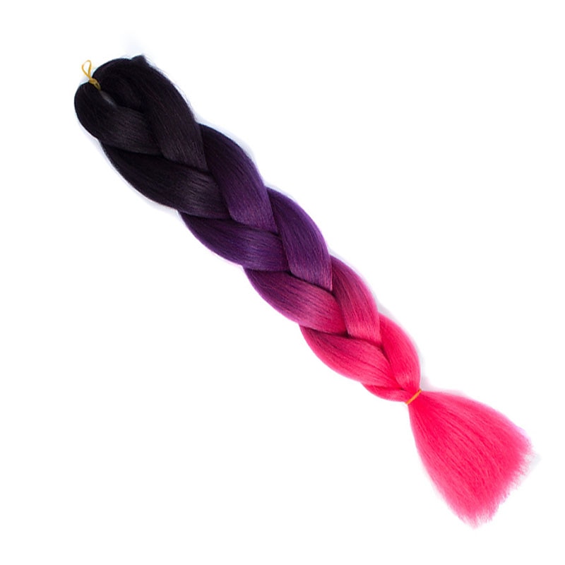 Crochet Hair Braids Jumbo Box Braids Ombre Synthetic Hair 24 inch Braiding Hair 6pcs 3pcs 1pc3