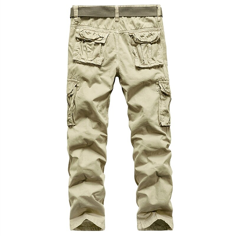 Men's Cargo Pants Hiking Pants Trousers Work Pants Spring Outdoor Standard Fit Ripstop Multi-Pockets Stretchy Comfortable Pants / Trousers Bottoms Dark Grey Black Cotton Work Hunting Fishing 29 30 312