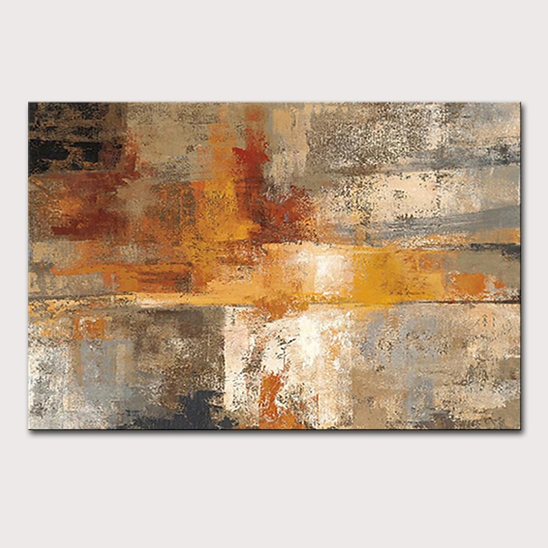 Oil Painting Hand Painted Horizontal Abstract Pop Art Modern Rolled Canvas (No Frame)4