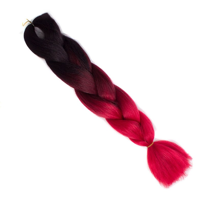 Crochet Hair Braids Jumbo Box Braids Ombre Synthetic Hair 24 inch Braiding Hair 6pcs 3pcs 1pc2