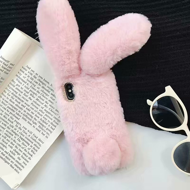 Phone Case For Samsung Galaxy S25 S24 S23 S22 S21 FE S21 Ultra Plus A14 A34 A54 A53 Back Cover Warmer Full Body Protective Dustproof Animal Plush TPU