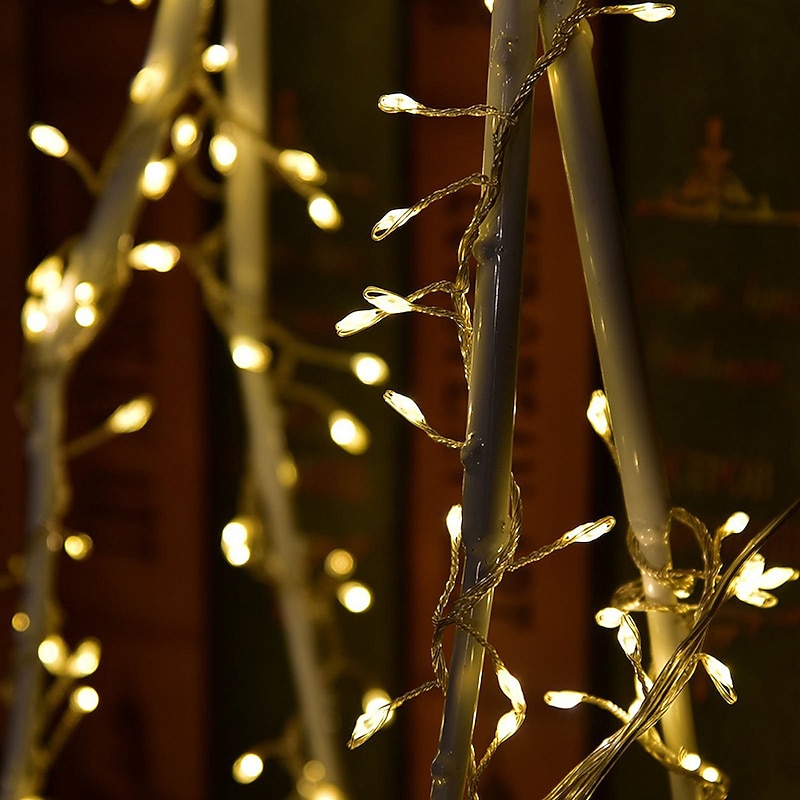 2m 200 LEDs Firecracker String Lights, Outdoor Waterproof Christmas Decorative Lights with Remote Control, 8 Modes, Dimming, and Timer for Holiday Parties2