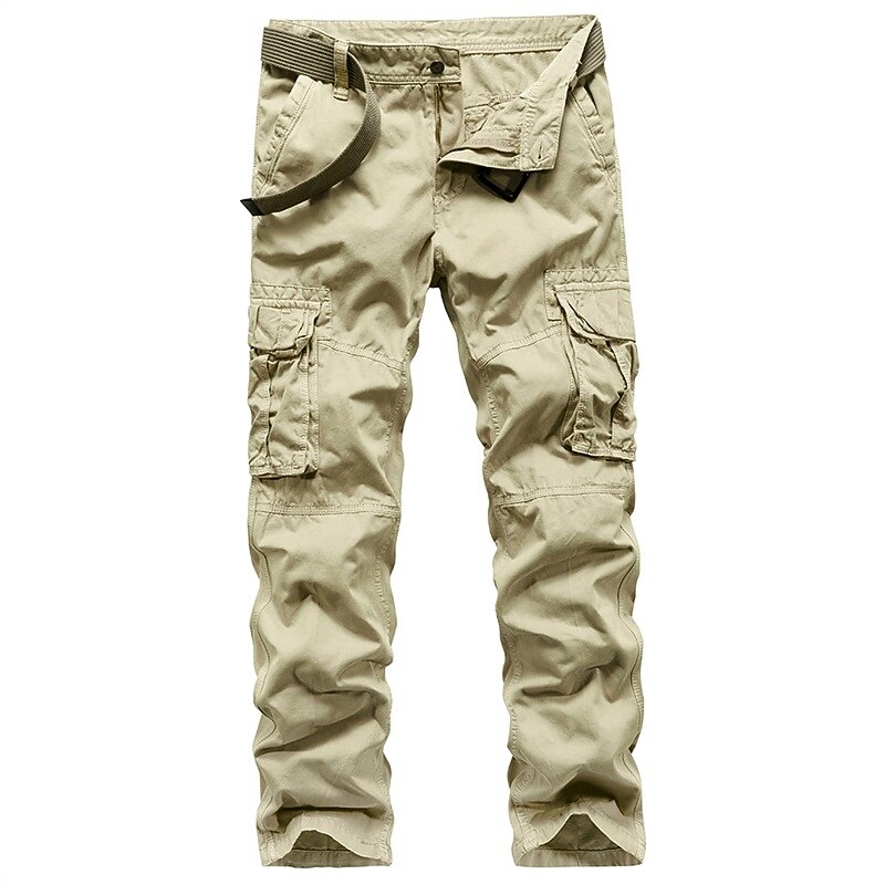 Men's Cargo Pants Hiking Pants Trousers Work Pants Spring Outdoor Standard Fit Ripstop Multi-Pockets Stretchy Comfortable Pants / Trousers Bottoms Dark Grey Black Cotton Work Hunting Fishing 29 30 314
