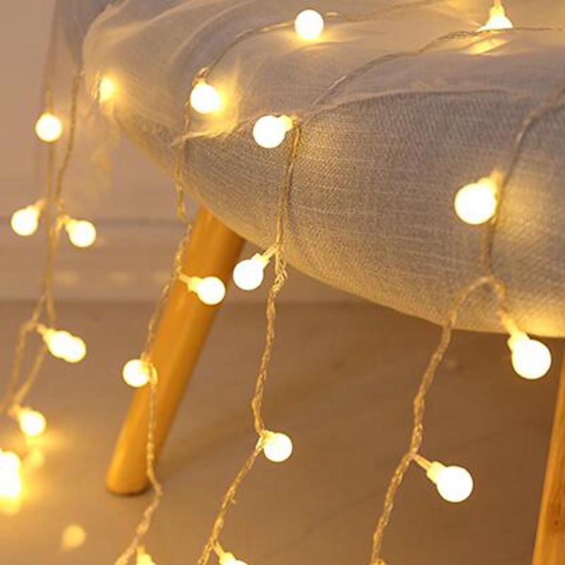 Elegant Wedding Party Reception 3M 20LED Small Round Ball String Lights - Flashing Garland Battery-Powered Fairy Lights for Home Garden Decor4