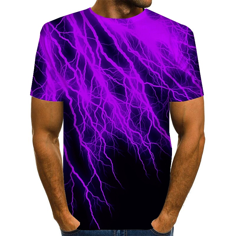 Men's Plus Size Shirt Big and Tall Graphic Round Neck Print Short Sleeve Summer Exaggerated Designer Basic Big and Tall Daily Tops3