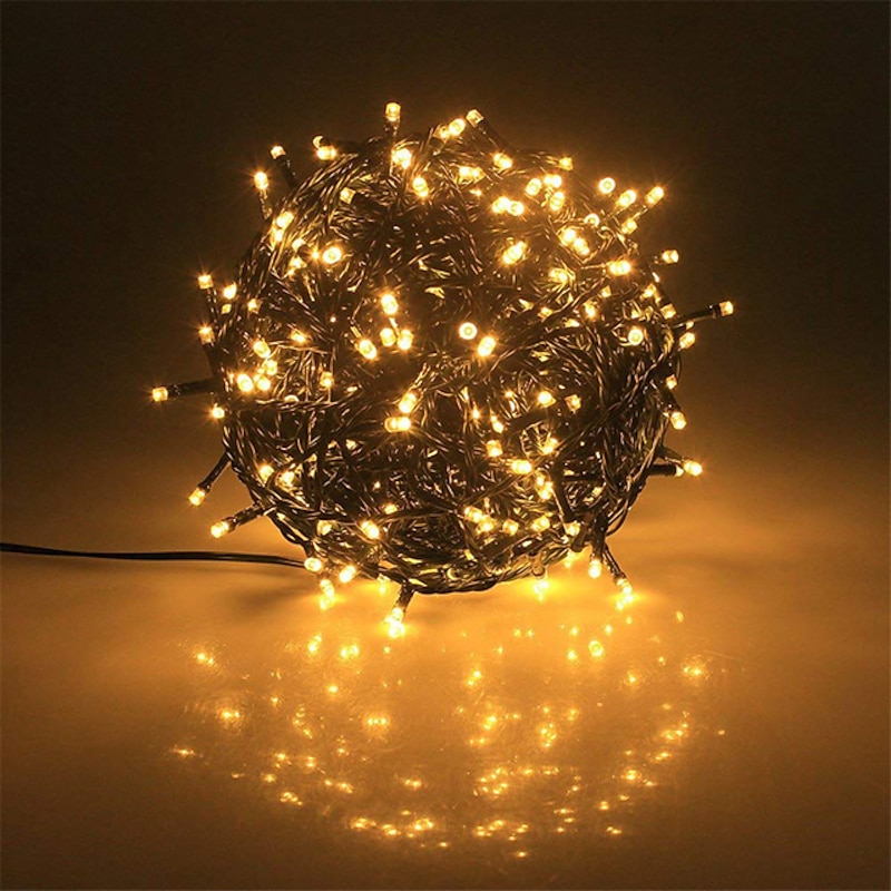 10m  100 LEDs 12V Low Voltage String Lights  High Power LED 1 x 12V 2A Adapter  Warm White White Blue Waterproof  Decorative Outdoor Waterproof Garden Lights  Garden Decoration Lamp 1 set3
