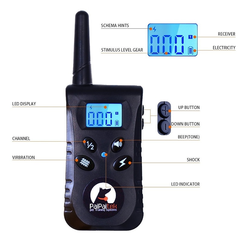 Dog Training GPS Collar / GPS tracker Anti Bark Collar Shock Collar Pet Friendly Remote Controlled Electric Dog Pets Waterproof Trainer Adjustable / Retractable Anti Bark Electronic / Electric3