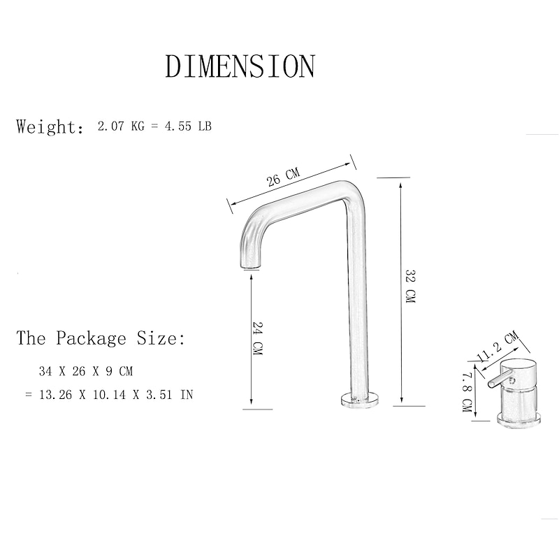 Single Handle Kitchen Faucet,Black 2 Hole Widespread Painted Finishes Brass Kitchen Sink Faucet with Hot and Cold Water3
