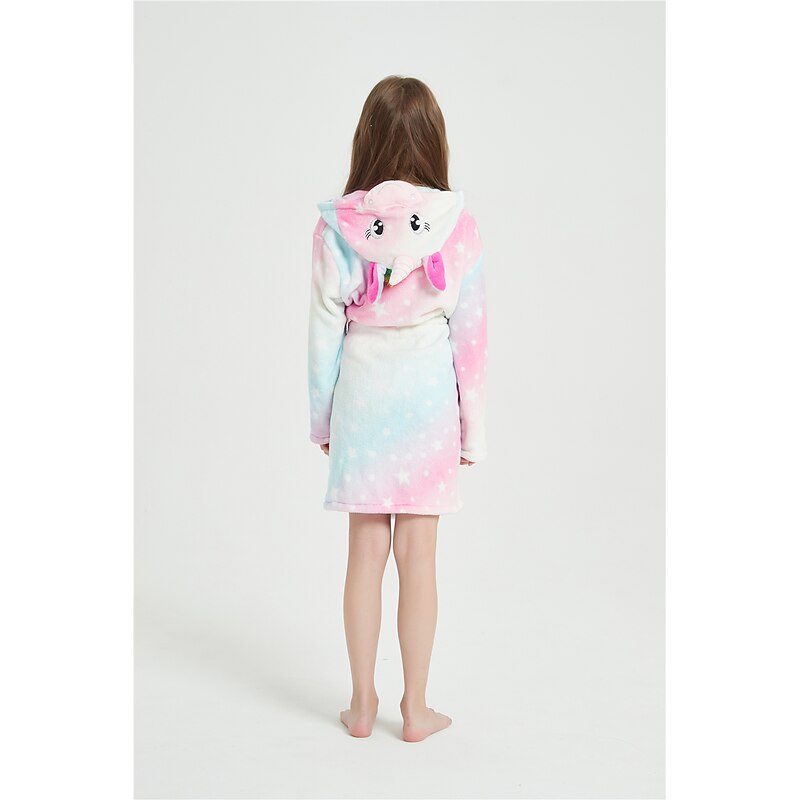 Kid's Color Block Kigurumi Pajamas Bathrobe Unicorn Flying Horse Onesie Pajamas Kigurumi Pajamas Funny Costume For Boys and Girls Christmas Halloween Carnival Cartoon3