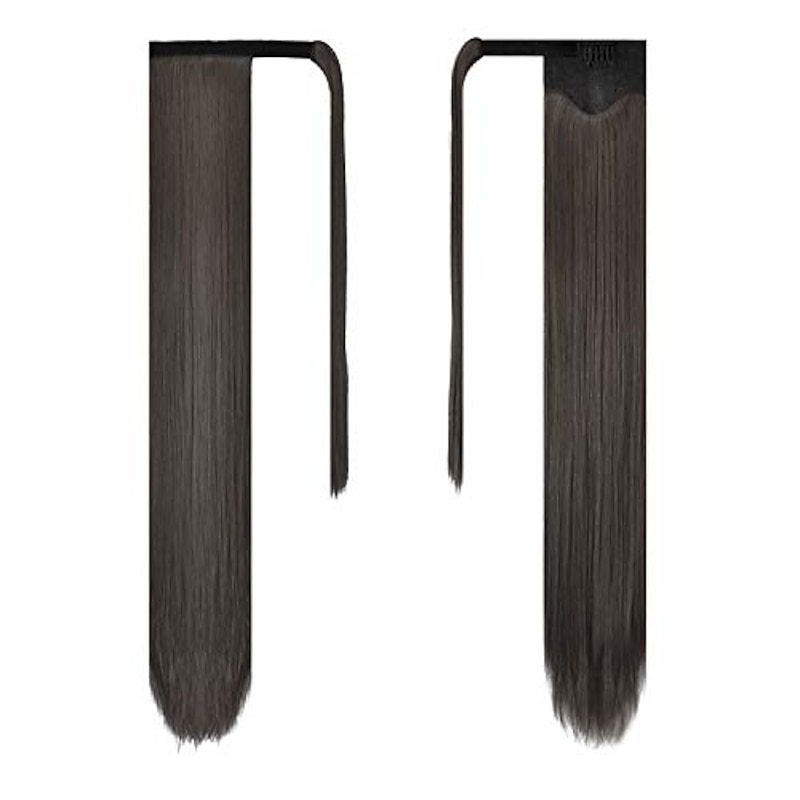 Straight Ponytail Extensions Long Wrap Around Synthetic Hair Piece Clip In Ponytail Hair Extensions  Synthetic Hair 28 Inch 150G4