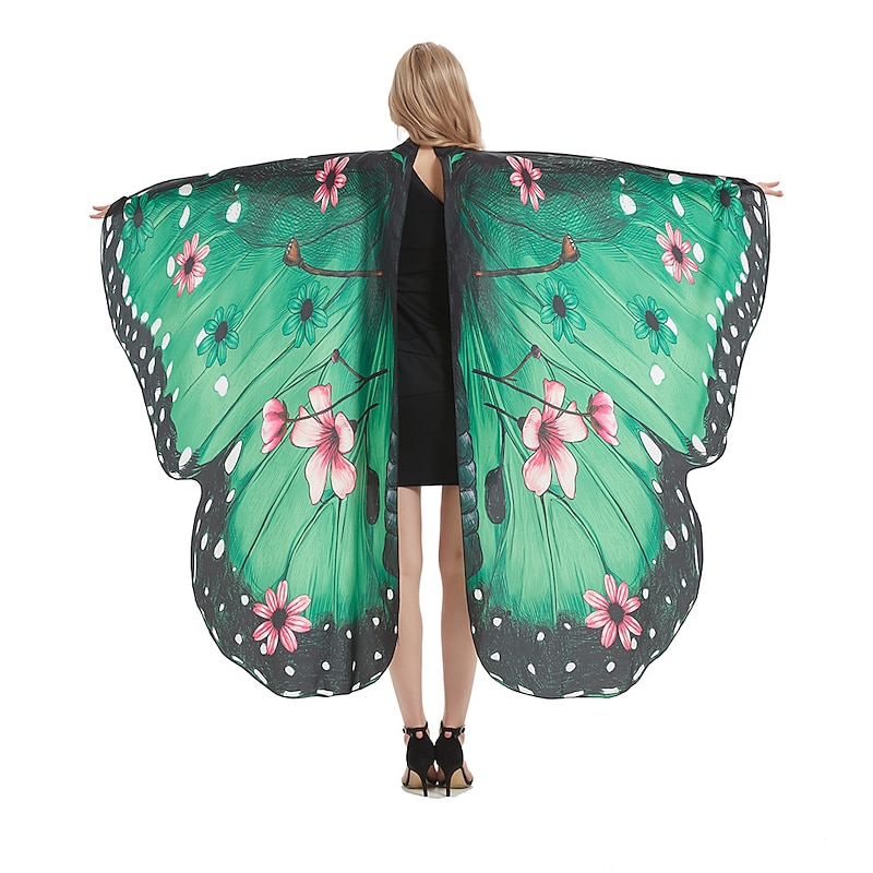 Butterfly Halloween Cosplay Costume Wings Cloak Carnival Costume Cosplay Adults' Women's Halloween Mardi Gras Easy Halloween Costumes Dress Up2