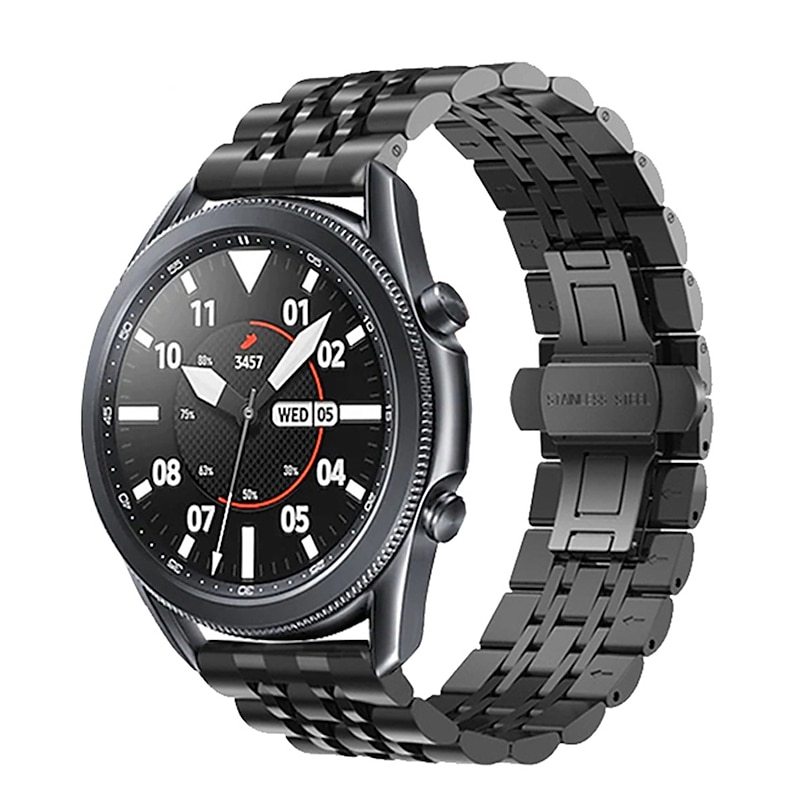 Smart Watch Band for Samsung Galaxy Watch 5 Pro 45mm 4 Classic 42mm 46mm 3 41mm Active 2 40mm 44mm Gear Sport S3 Frontier S2 2 Neo Live Stainless Steel Smartwatch Strap Metal Band Replacement4