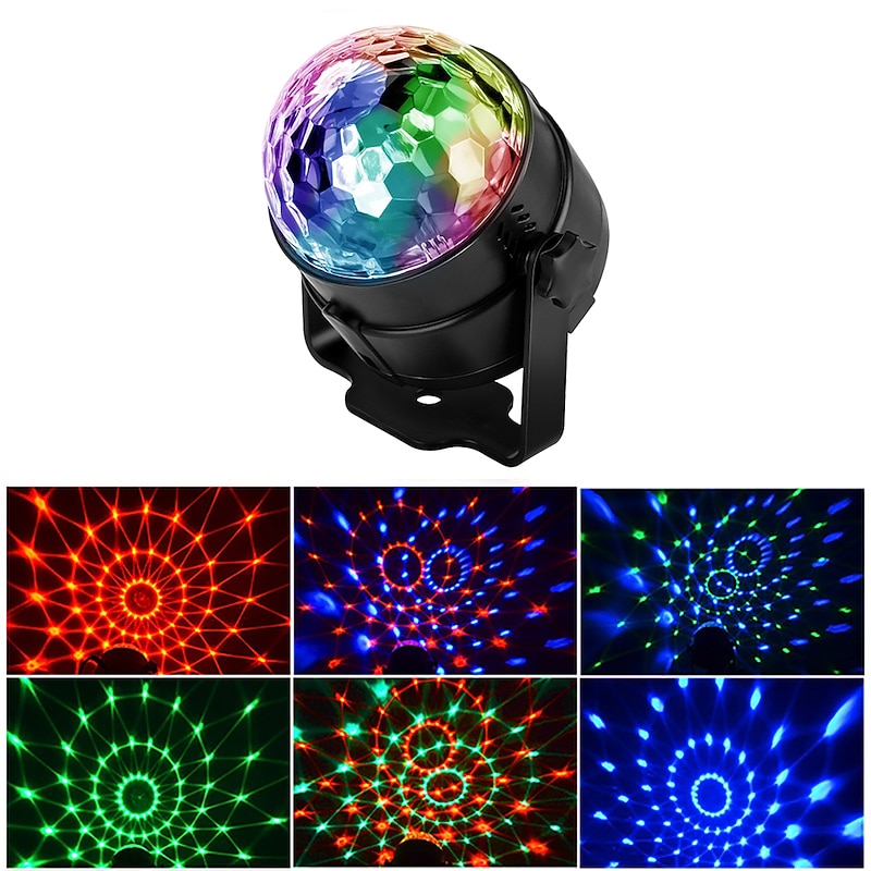 Projection lamp night light Led Disco Light Music Sound Activated Stage Lights Mini Rotating Laser Projector Christmas Party Show Effect Lamp with Control3