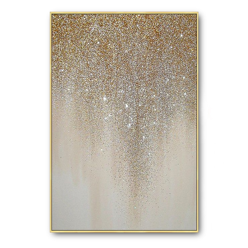Golden Silver Starry Sky Abstract Oil Painting 100% Handmade Hand Painted Wall Art On Canvas Home Decoration Decor Rolled Canvas No Frame Unstretched3