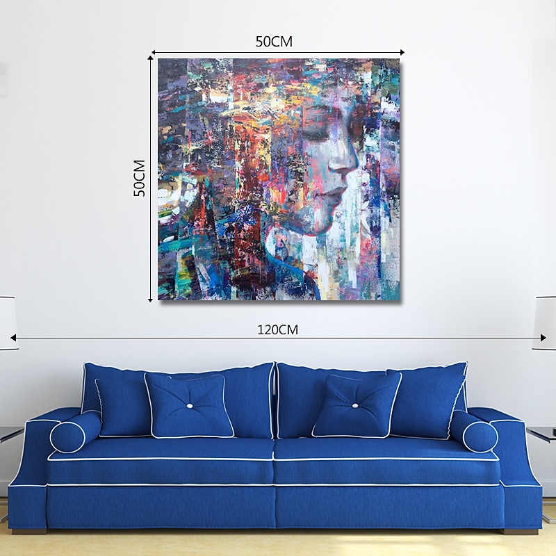 Oil Painting Handmade Hand Painted Wall Art Abstract Woman Portrait Home Decoration Décor Stretched Frame Ready to Hang4