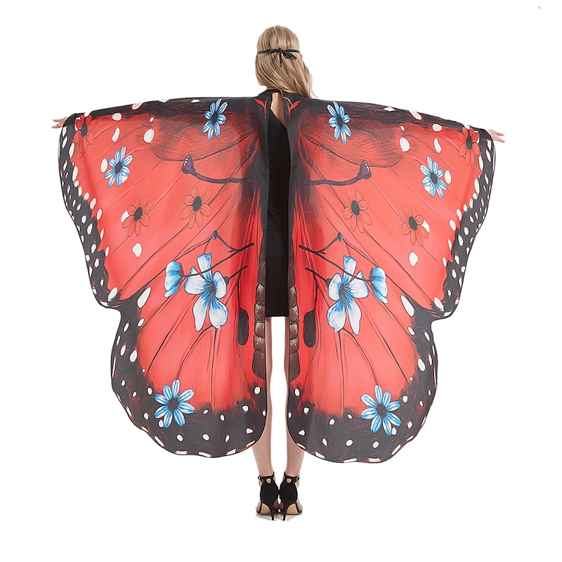 Butterfly Halloween Cosplay Costume Wings Cloak Carnival Costume Cosplay Adults' Women's Halloween Mardi Gras Easy Halloween Costumes Dress Up4