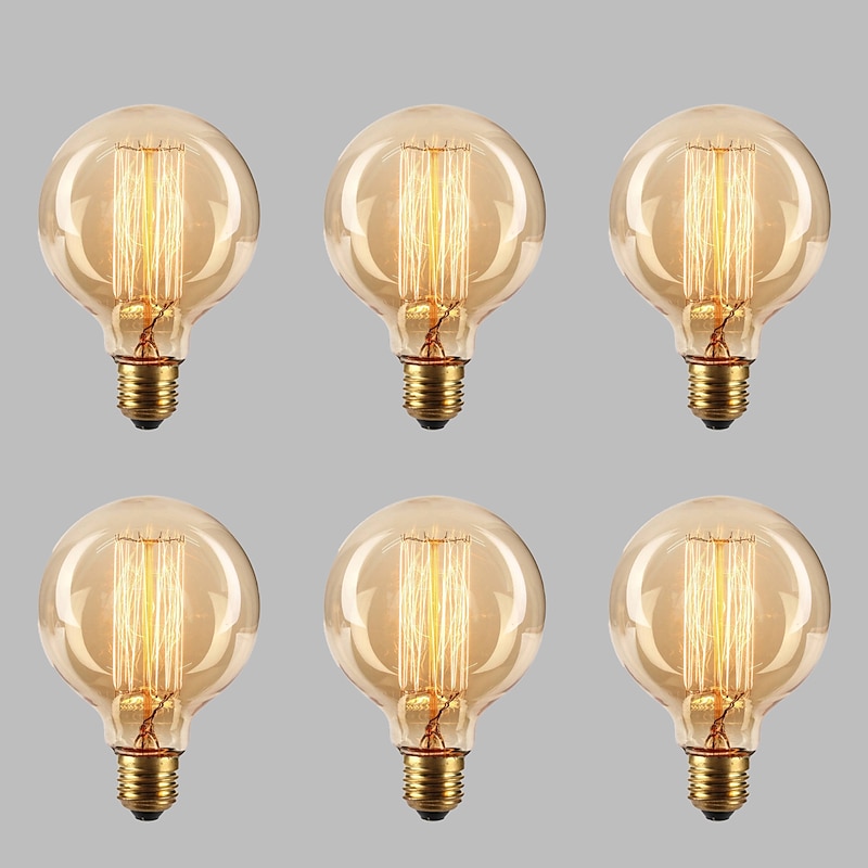 1pc 40W Vintage Edsion Bulb E26 / E27 G80 Warm White 2300k Incandescent Vintage Edison Light Bulb4