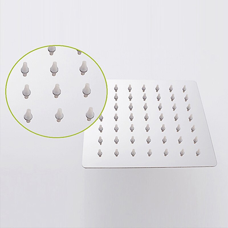 8 Inch Rotate 360 Degree Bathroom Rainfall Shower Head ABS Chrome Water Saving Shower Extension Arm Hand Held Shower Head3