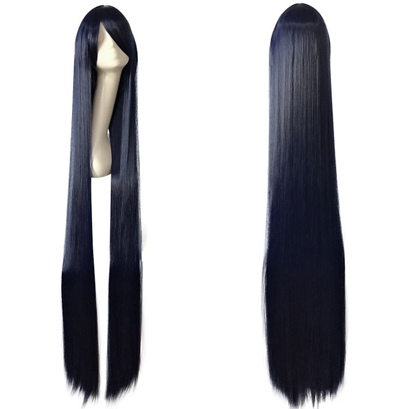Cosplay  Wig Cosplay Wig Natural Straight With Bangs Wig Black / Blonde Long A1 A2 A3 A4 A5 Synthetic Hair 60 inch Women's Anime Cosplay Creative Orange Black / Blonde Halloween Wigs2