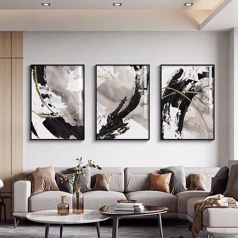 Oil Painting Hand Painted Vertical Abstract Landscape Comtemporary Modern Rolled Canvas (No Frame) - Main Image
