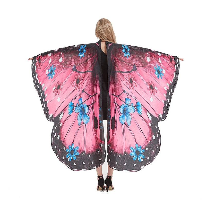 Butterfly Halloween Cosplay Costume Wings Cloak Carnival Costume Cosplay Adults' Women's Halloween Mardi Gras Easy Halloween Costumes Dress Up3