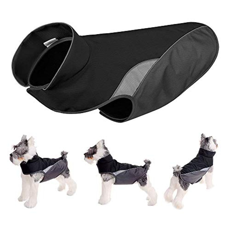 Foreyy Dog Jacket With Waterproof Outer Layer And Warm Fleece Inner Layer, Reflective Dog Pet Winter Coat Vest Apparel For Small Medium And Large Dogs (m, Navy Blue)