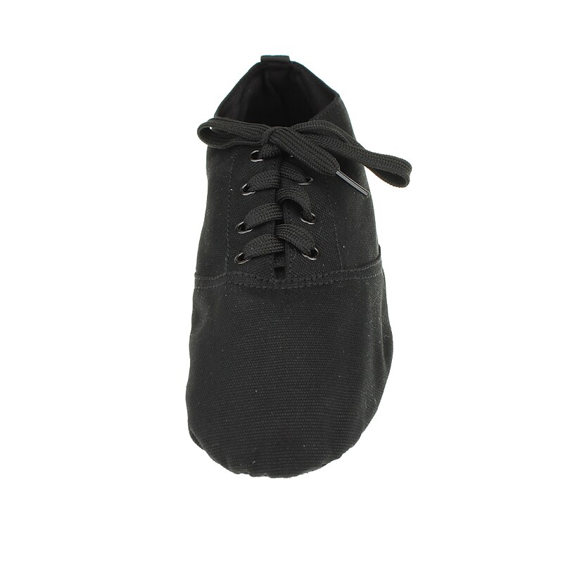 Men's Jazz Shoes Practice Trainning Dance Shoes Stage Performance Flat Sneaker Flat Heel Lace-up White Black Red4